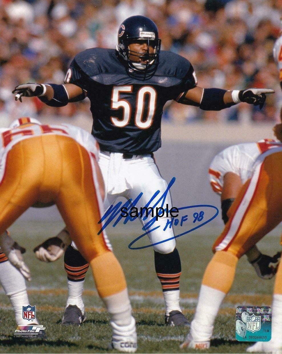 Mike Singletary Reprint Autographed 8x10 Signed Photo Picture Chicago Bears