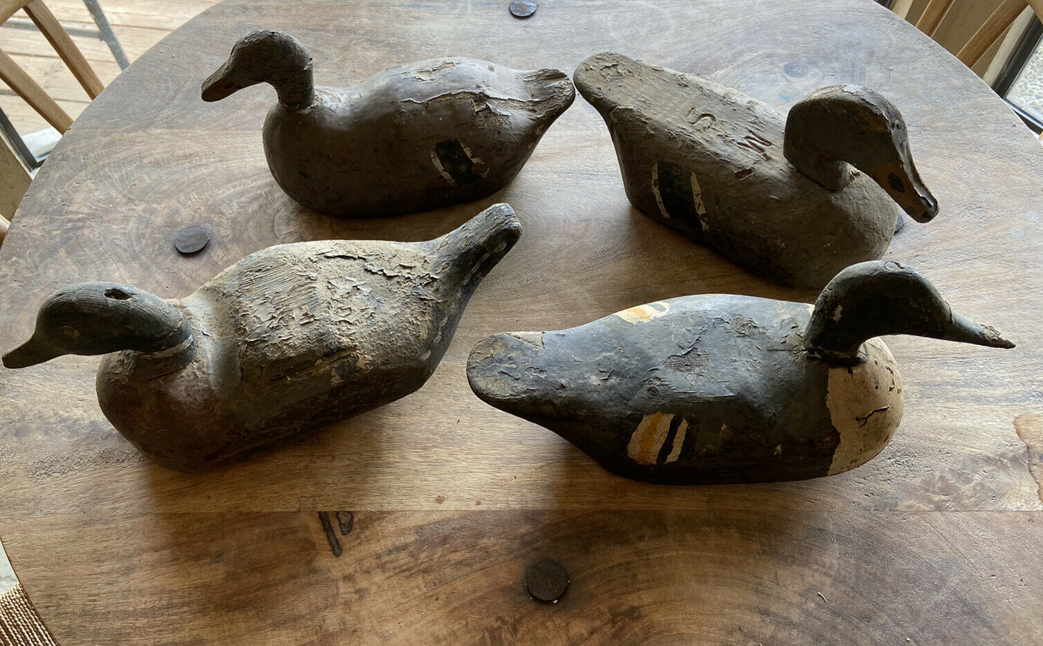Vintage Duck Decoys Set Of Four Duck Decoys Hunting Items
